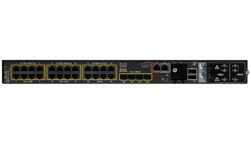 IE-9320-24P4X-A - Cisco Catalyst IE9300 Rugged Switch, 24 Port GE PoE+, 4x10GE SFP Uplink, Stackable, Network Advantage - Refurb'd