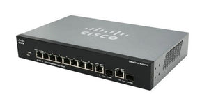 SRW2008P-K9-NA - Cisco Small Business SG300-10P Managed Switch, 8 Gigabit/2  Combo Mini GBIC Ports, 62w PoE - New